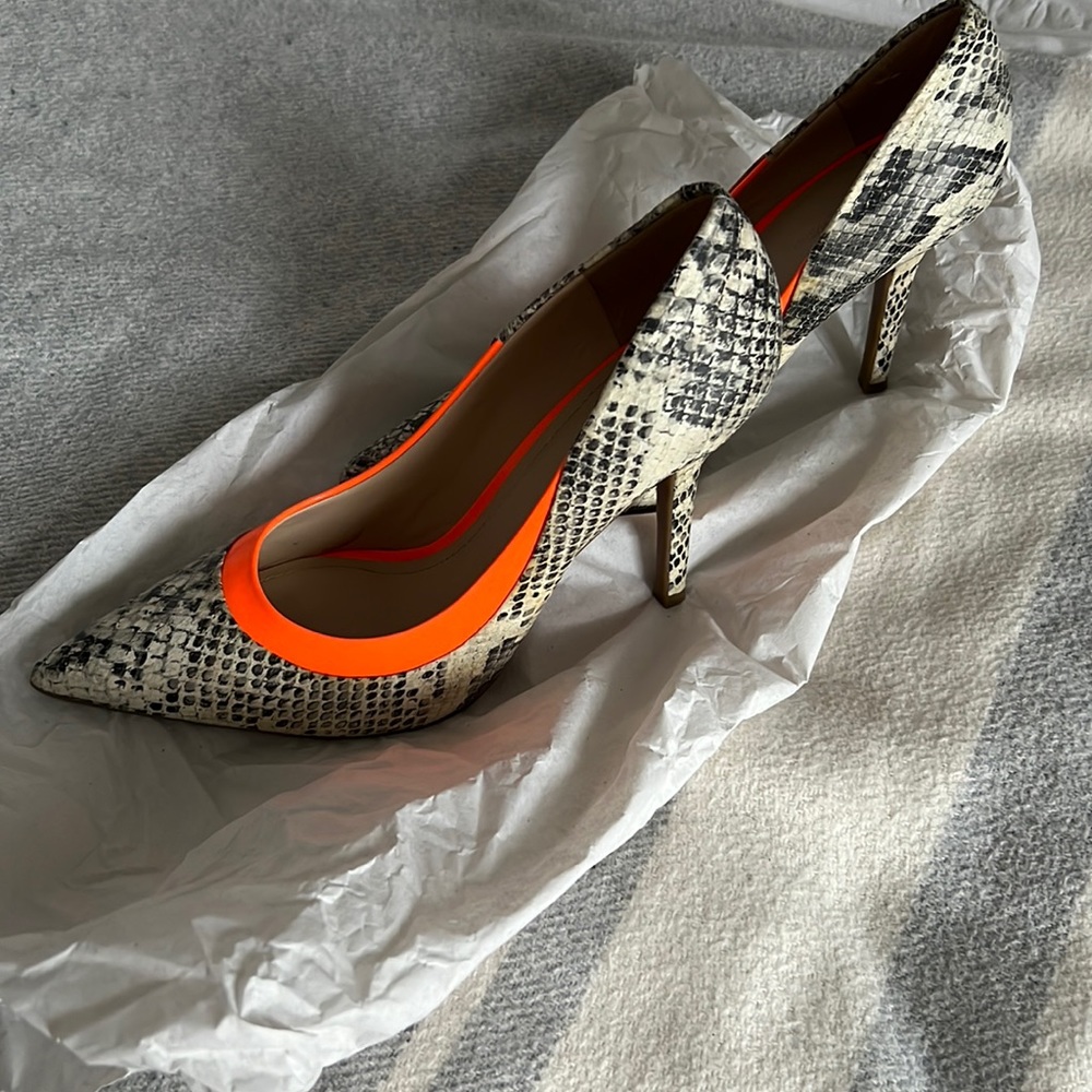 BCBG snakeskin heels
